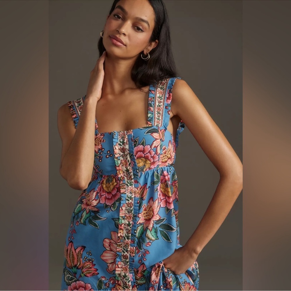 FARM Rio wonderful bouquet blue dress size small NWT